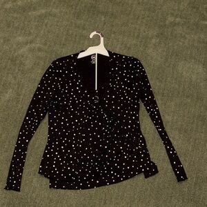 Black and White Polka Dot Blouse